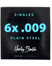 Corzi de chitară electrică Harley Benton - Valuestrings Singles, 009, gri -1