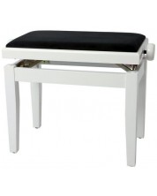Scaun pentru pian Gewa - White Gloss 130030, alb -1