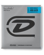 Corzi de chitară bas Dunlop - DBMMS45125 Marcus Miller Super Bright, 45-125