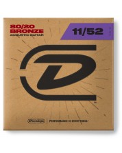 Corzi pentru chitară acustică Dunlop - 80/20 Bronze, DAB1152, 11-52