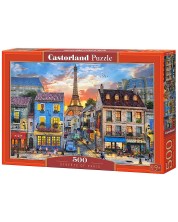 Puzzle Castorland din 500 de piese - Strazile Parisului -1