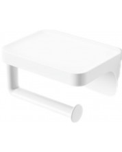 Suport pentru hârtie igienică și raft Umbra - Flex Adhesive, alb