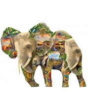 Puzzle SunsOut de 1000 piese - Elefant-tactic, Lori Schory