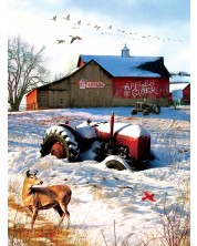 Puzzle SunsOut din 1000 de piese - Greg Giordano, Tractor on the Farm -1
