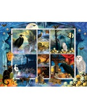 Puzzle SunsOut de 1000 piese -Finchley Paper Arts, Halloween Stamps Spooky