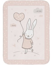 Pătură super moale pentru copii KikkaBoo - Rabbits in Love , 80 x 110 cm	 -1