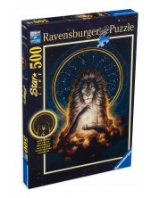 Puzzle luminos Ravensburger cu 500 de piese - Leu luminos