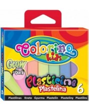 Plastilina care lumineaza Colorino Kids - Glow in the Dark, 6 culori
