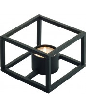Suport de lumânare Philippi - Cubo, 10 x 10 x 7 cm, negru