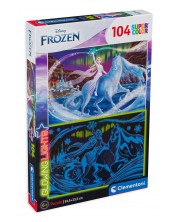 Puzzle luminos Clementoni din 104 de piese - Frozen 2