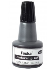Cerneala pentru tampon Foska - 30 ml, neagra -1