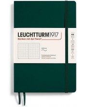 Notebook-ul Leuchtturm1917 Natural Colors - A5, verde închis, pagini punctate, coperte moi -1