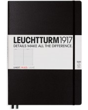 Agenda Leuchtturm1917 Master Slim - A4+, pagini liniate, Black