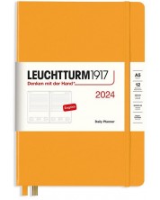 Carnet de notițe  Leuchtturm1917 Daily Planner - А5, portocaliu, 2024