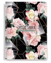 Caiet Black&White Crystal Garden - В5, 140 foi, sortiment