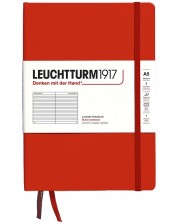 Caiet Leuchtturm1917 Natural Colors - A5, roșu, liniat, copertă rigidă