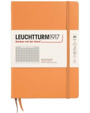 Caiet Leuchtturm1917 New Colours - A5, pagini cu pătrățele, Apricot, coperte rigide -1