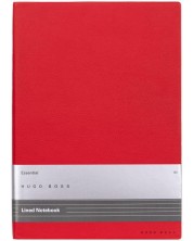 Caiet Hugo Boss Essential Storyline - B5, cu linii, roșu -1