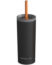 Asobu Super Sippy Thermal Cup cu pai de silicon - negru, 600 ml