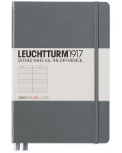 Agenda Leuchtturm1917 Notebook Medium A5 - Gri, pagini liniate