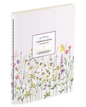 Caiet Victoria's Journals Florals - mov deschis, copertă laminată, liniate, 48 de foi, format B5 -1