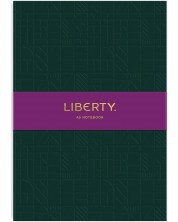 Caiet Liberty Tudor - A5, verde, reliefat