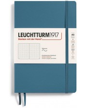 Caiet Leuchtturm1917 Natural Colors - A5, albastru, pagini cu puncte, copertă moale -1