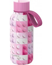 Sticlă termică Quokka Kids - Solid, Pink Bricks, 330 ml -1