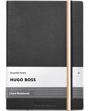 Caiet Hugo Boss Iconic - A5, cu linii, negru -1