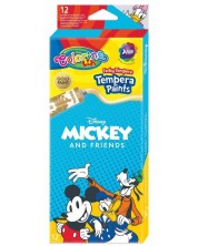 Vopsele tempera Colorino Disney - Mickey and Friends, 12 culori, 12 ml