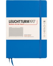 Caiet Leuchtturm1917 New Colours - A5, pagini pătrate, Sky