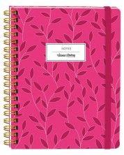 Caiet Victoria's Journals - Roz, cu spirală, copertă rigidă, 96 de foi, format A5