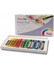 Pasteluri textile Pentel Arts - 15 culori -1