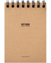 Carnetel cu spirala Drasca Dot Grid Sketch Pad - 60 file, A5 -1