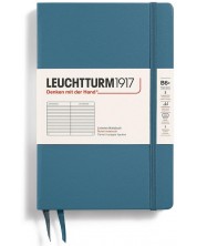 Caiet Leuchtturm1917 Paperback - B6+, albastru deschis, liniat, copertă rigidă -1
