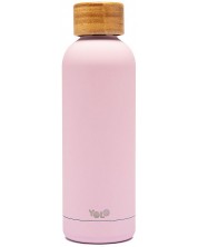 Sticlă termică YOLO - Pastel Pink, 500 ml, capac maro -1