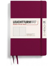 Caiet Leuchtturm1917 Paperback - B6+, roșu, pagini cu puncte, copertă rigidă -1