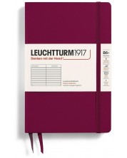 Caiet Leuchtturm1917 Paperback - B6+, roșu, liniat, copertă rigidă -1
