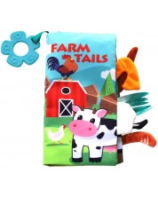 Carte textila Kikka Boo - Farm Tails, cu inel gingival -1