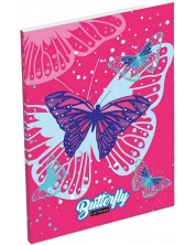 Caiet de notite A7 Lizzy Card Pink Butterfly -1