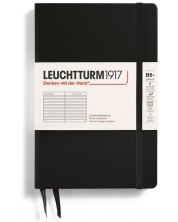 Caiet Leuchtturm1917 Paperback - B6+, negru, liniat, copertă rigidă -1