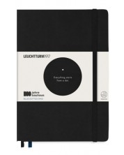 Caiet agenda Leuchtturm1917 Bauhaus 100 - А5, negru, linii punctate