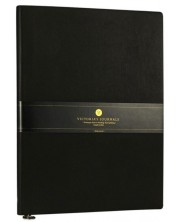 Caiet Victoria's Journals Smyth Flexy - Negru, copertă plastică, 96 de foi, format A5