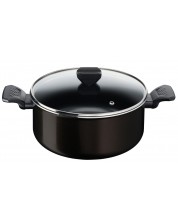 Oală cu capac Tefal - Simply Clean B5674653, 24 cm, negru -1