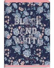 Caiet Black&White - Fluturi, A5, 40 foi, rânduri late, sortiment