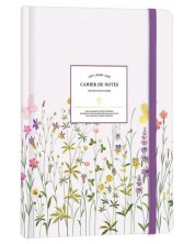 Caiet Victoria's Journals Florals - mov deschis, copertă rigidă, cu puncte, 80 de foi, format A6 -1