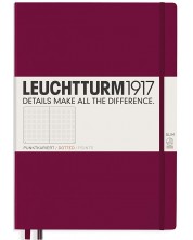 Caiet Leuchtturm1917 Master Slim A4+ - mov, pagini cu puncte -1