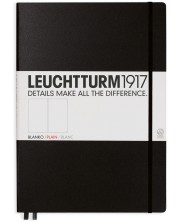 Caiet Leuchtturm1917 Master Classic - A4+, pagini albe, negru -1