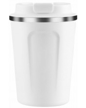 Cană termică Asobu Coffee Compact - 380 ml, albă -1