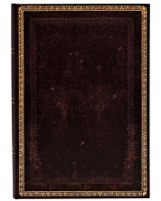 Caiet de notițe Paperblanks Old Leather - negru marocan, 13 x 18 cm, 72 de foi